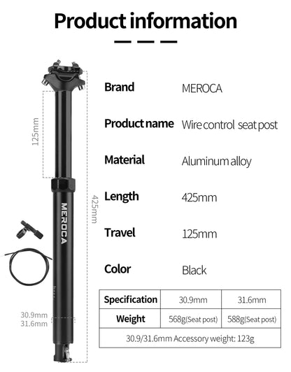 MEROCA Dropper Seatpost – 27.2/30.9/31.6mm