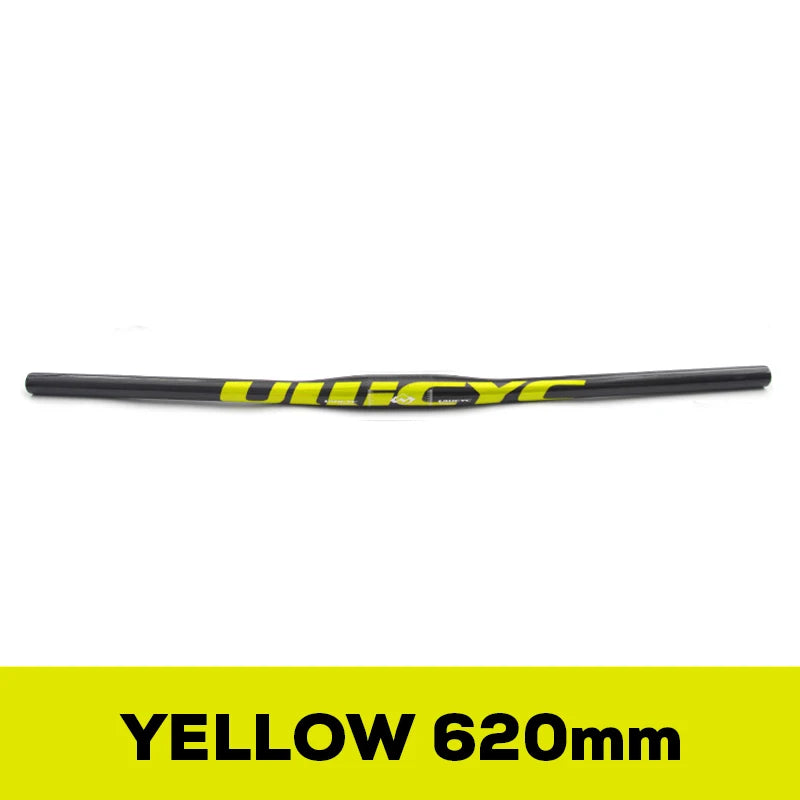 ULLICYC 3K Carbon MTB Lenker – 31.8mm | 580–740mm | Flat & Rise | Fluorescent Yellow | Trail & Enduro