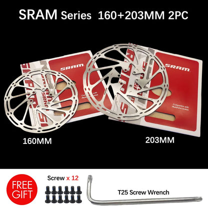 Sram AVID RT56 Bike Brake Rotor Centerline 160 180 203 Hydraulic Disc Brake Rotors With Bolts for MTB Mountain Road Bike Scooter