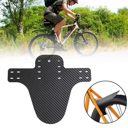 MTB Carbon Mud Guard Set – Universelles Schutzblech für Vorder- & Hintergabel | Inkl. 5 Kabelbinder