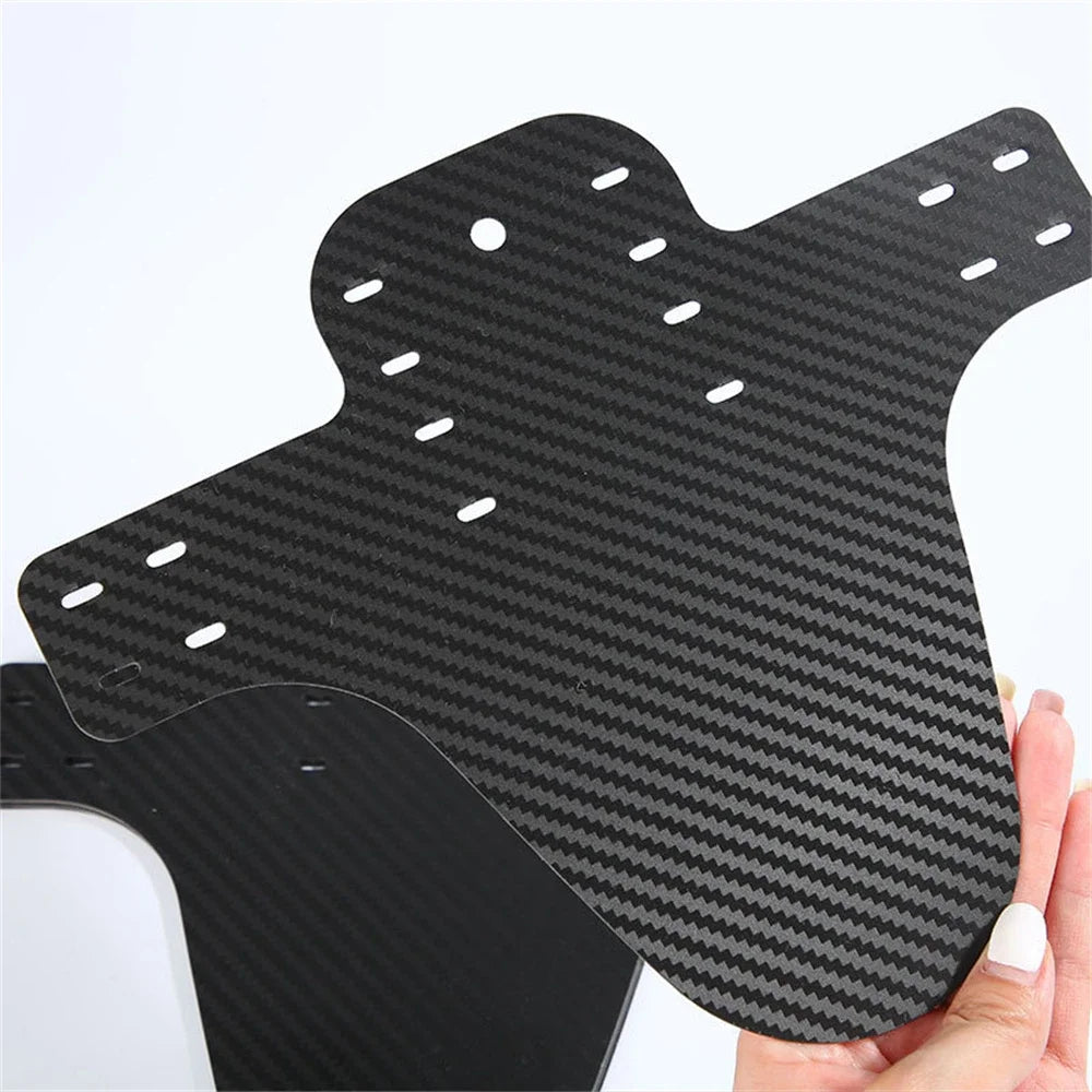 MTB Carbon Mud Guard Set – Universelles Schutzblech für Vorder- & Hintergabel | Inkl. 5 Kabelbinder