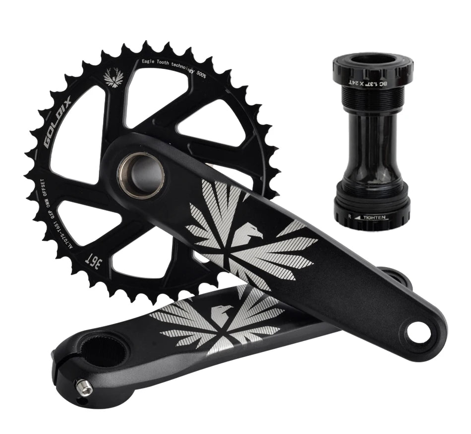GOLDIX MTB Crankset – 1x | 30/32/34/36/38T | BSA 68/73mm | 170/175mm | GXP incl. Bottom Bracket