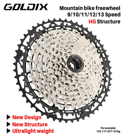 SUNSHINE Ultralight Bicycle Cassette Freewheel Carbon Steel Material 9/10/11/12/13 Speed HG Structure Sprocket for Mountain Bike