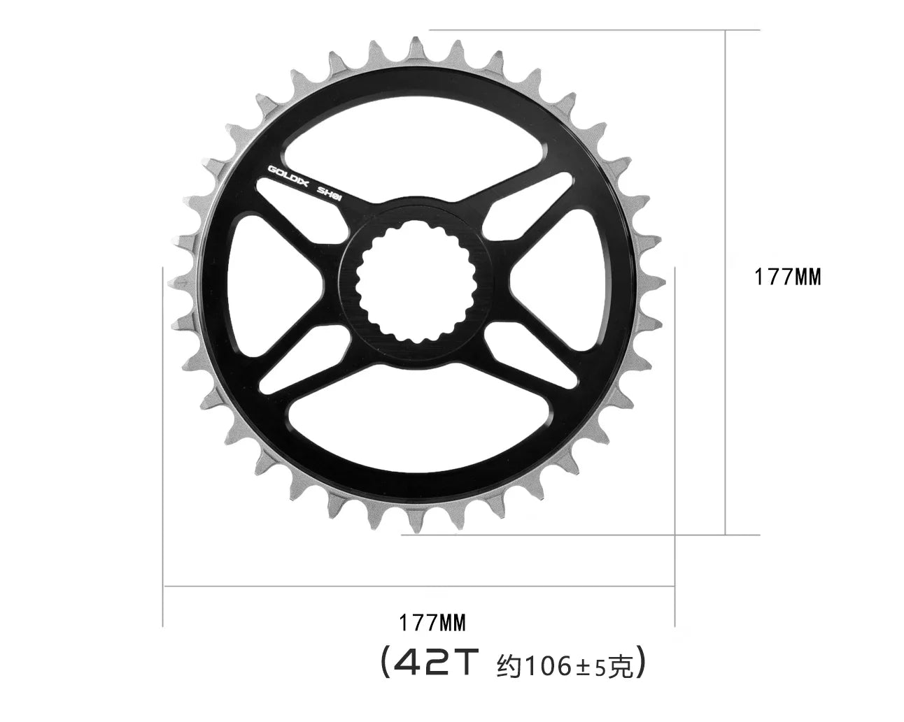 GOLDIX Wide-Narrow Chainring – Shimano Deore XT M7100 M8100 M9100 | 12-fach | MTB Kettenblatt 1x | verschiedene Größen