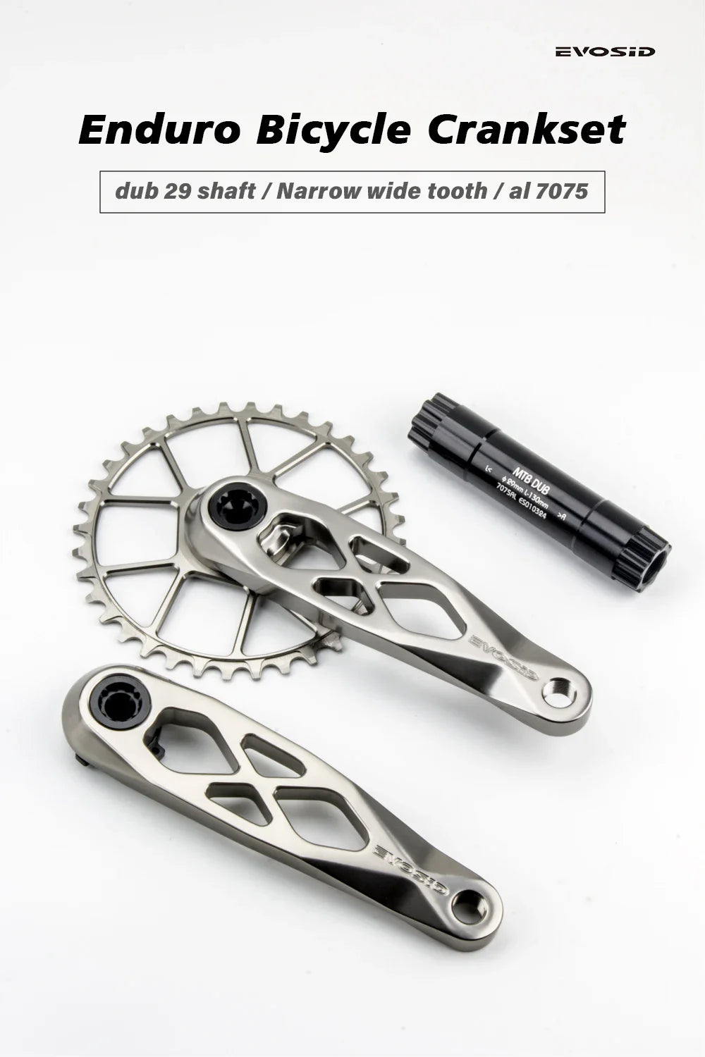 EVOSID Ultralight MTB Crank – DUB Spindle 29mm | 160–175mm