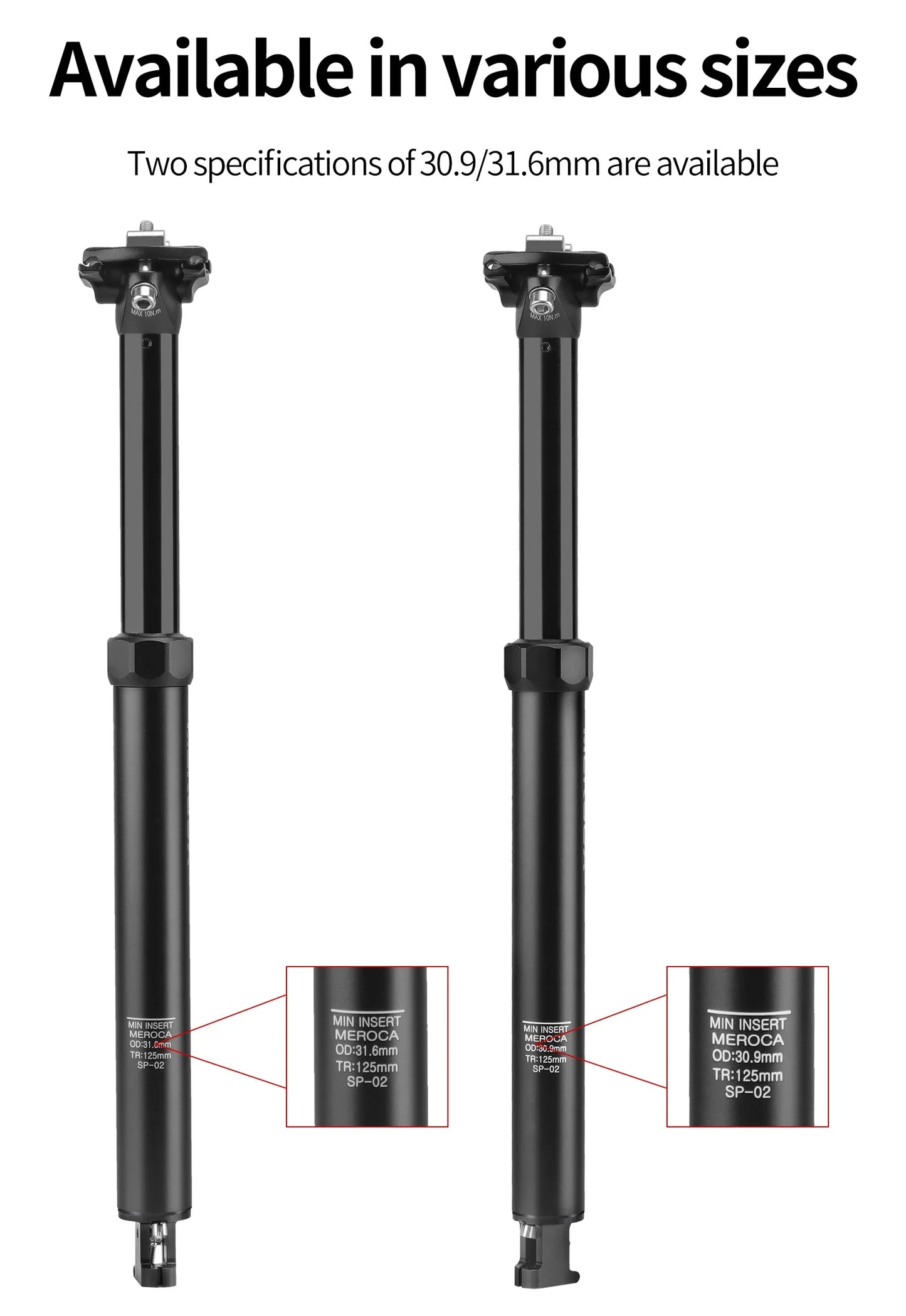 MEROCA Dropper Seatpost – 27.2/30.9/31.6mm