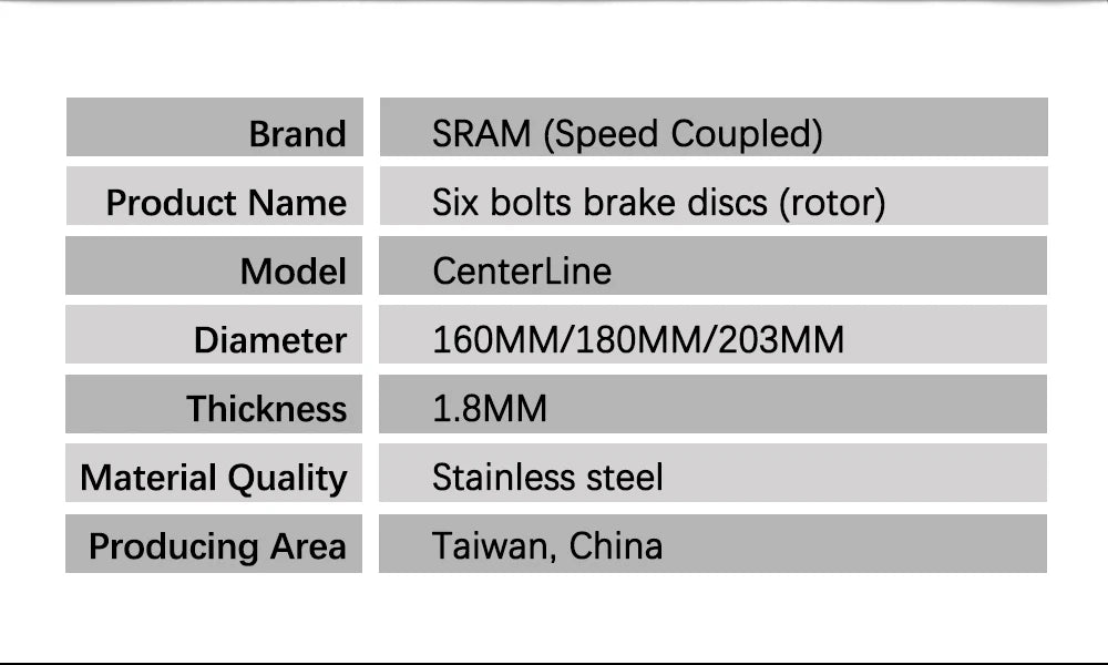 Sram AVID RT56 Bike Brake Rotor Centerline 160 180 203 Hydraulic Disc Brake Rotors With Bolts for MTB Mountain Road Bike Scooter