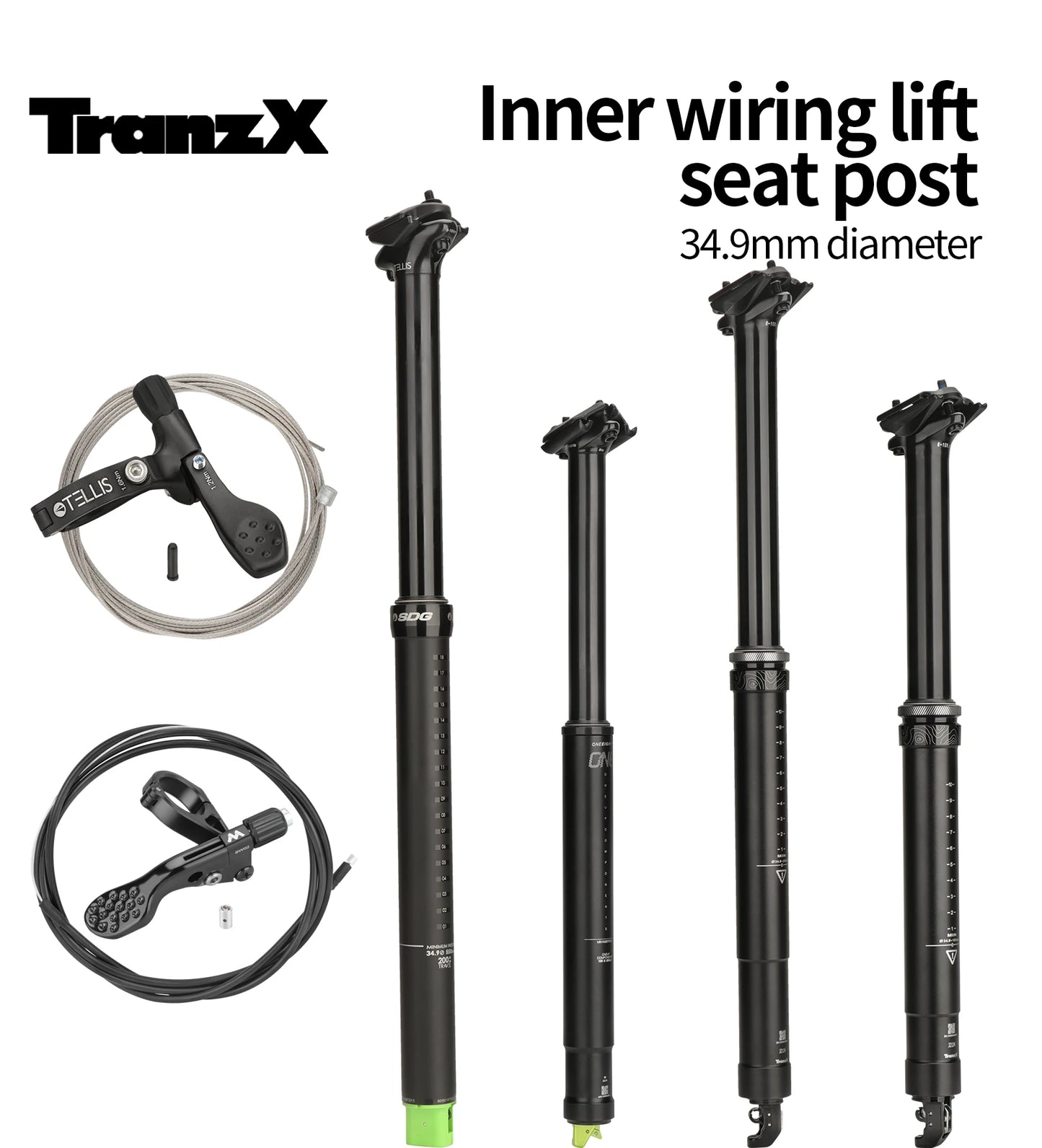 ONE Dropper Seatpost – 34.9mm | 481mm | 788g | Interne Zugführung | Trail & Enduro