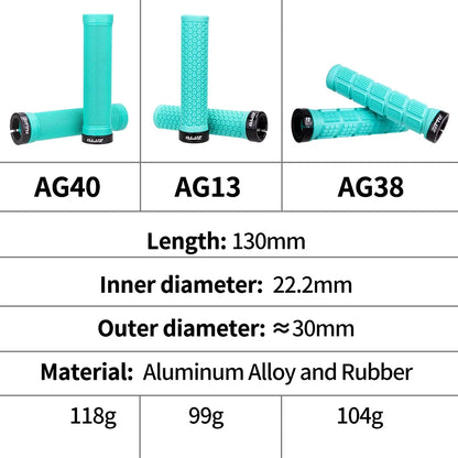 ZTTO 1 Pair AG40 MTB Grips for Mountain Bike Fixed Gear Lock-on Grips Anti-Slip Handlebar Shock-Proof Rubber Bicycle Grip Parts