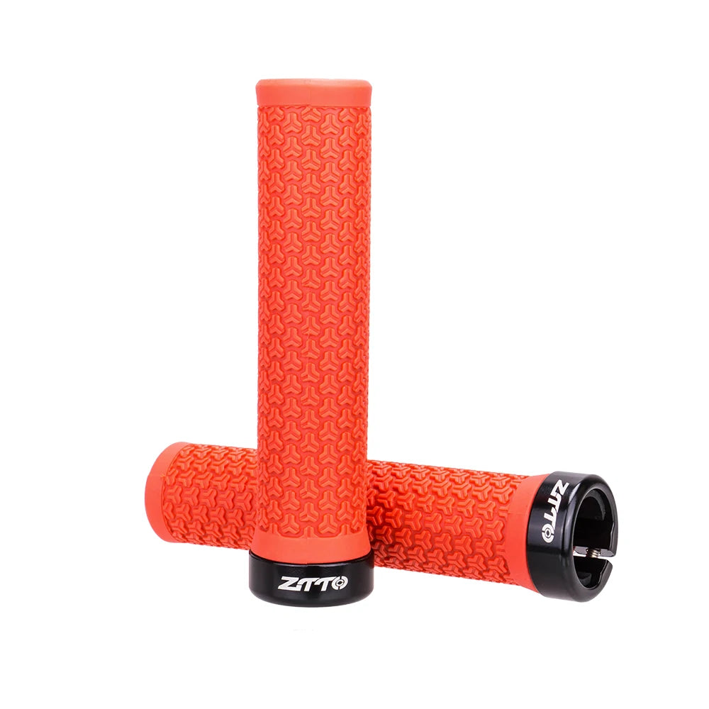 ZTTO 1 Pair AG40 MTB Grips for Mountain Bike Fixed Gear Lock-on Grips Anti-Slip Handlebar Shock-Proof Rubber Bicycle Grip Parts