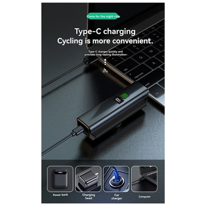 Fahrrad Frontlicht 800 Lumen – USB-C | 4500mAh 21700 Akku | Weitwinkel | MTB & Pendler