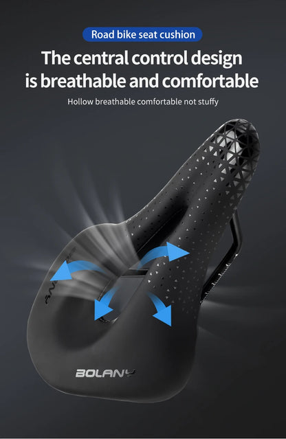 BOLANY Bicycle Saddle PU Leather Ultralight Breathable Comfortable Saddle MTB Bike Seat For Bicycle Accessories