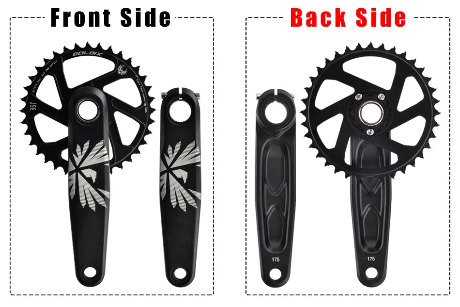 GOLDIX MTB Crankset – 1x | 30/32/34/36/38T | BSA 68/73mm | 170/175mm | GXP incl. Bottom Bracket