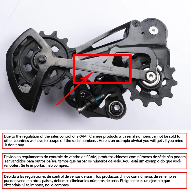 Sram Rear Derailleur SX NX GX Eagle Mountain Bicycle 12 Speed Long Cage Derailleur For MTB Bicycle Riding Rear Derailleur 1PCS