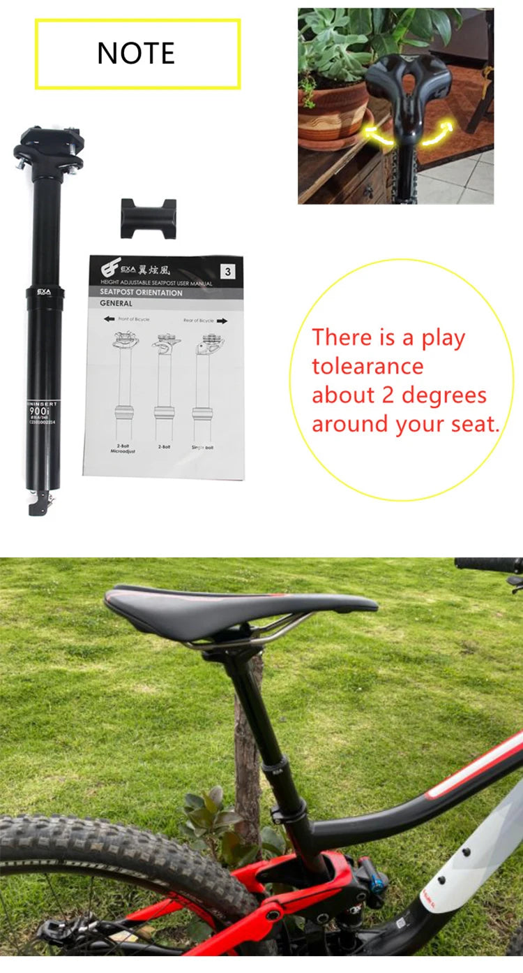 KS Exa Form 900i Dropper MTB Seatpost Hydraulic Adjustable Height Mountain Bike Cable Remote Hand Control 30.9 31.6mm Seat Tube