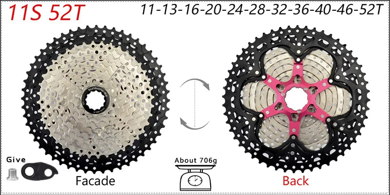 SHIMANO DEORE M5100 1X11Speed Groupset RAPIDFIRE PLUS Shifting Lever Rear Derailleur Sunshine MTB Bike Cassette 46T 50T 52T